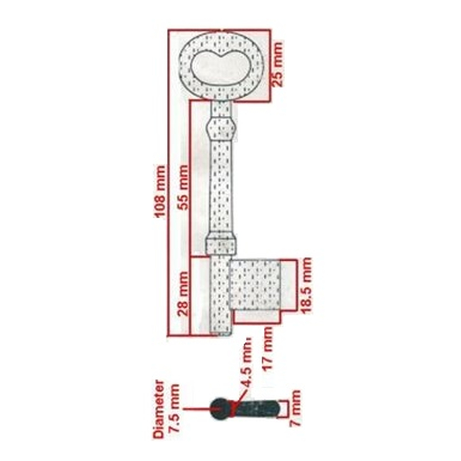 CB053 - 20-1000 OLD STYLE CAST BLANK-MASTER TO BE USED TO CUT CB053 NO SLOT - Image 2