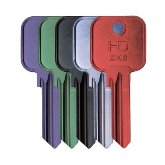 F090 - SZKB NP METALLIC FUNKEY PK 10 RED L.BLUE BLACK GREEN PURPLE