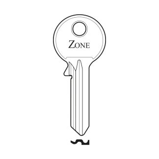GC090 - KBZ112 ZONE 10/50 60 100/50 GENUINE 5 PIN CYLINDER KEY BLANK