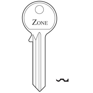 GC091 - KBZ113 ZONE 100/60 200/65 GENUINE 6 PIN CYLINDER KEY BLANK