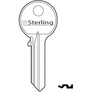 GC110 - KB003 STERLING 5 PIN RIM CYL