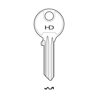 H0657S - SASEC1 STEEL NP KEY BLANK