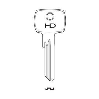 H0740 - VIT1 ASEC3 ASC-1D 6 PIN KEY BLANK FOR ASEC VITAL CYLINDERS BRASS NP