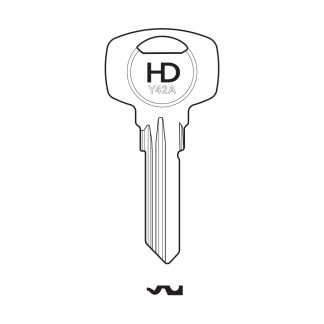 H0743S - YALE Y42A KBB STEEL NP KEY BLK TAPERED SHOULDER EASY CUT
