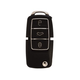 KD056 - VW FLIP 3 BUTTON REMOTE BLACK KDB01-BLACK FOR KEY DIY KD900 B SERIES REMOTE