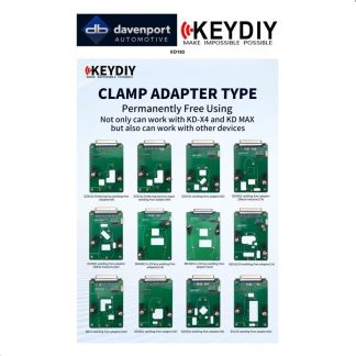 KD183 - KEYDIY SOLDER FREE 12 PIECE CLAMP ADAPTER FOR MQB49 5C 5D BMW BDC2 BDC3 ENCRYPTED REMOTES-WORKS WITH KD-X4, KD MAX, XHORSE PLUS MORE