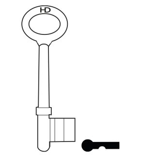 L095 - B459 2 LEGGE 2L MORTICE BLANK