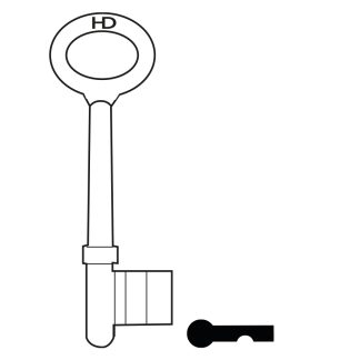 L096 - B459 3 LEGGE 2L MORTICE BLANK