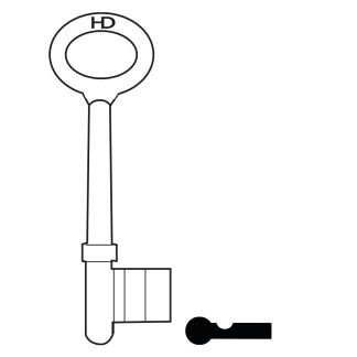 L097 - B459 4 LEGGE 2L MORTICE BLANK