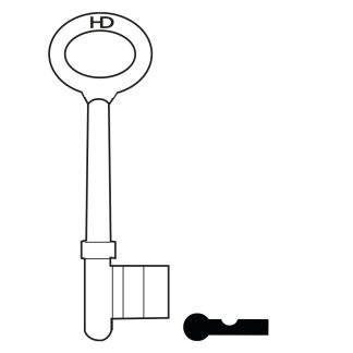 L098 - B459 5 LEGGE 2L MORTICE BLANK