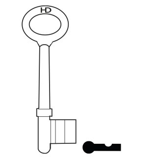 L099 - B459 6 LEGGE 2L MORTICE BLANK