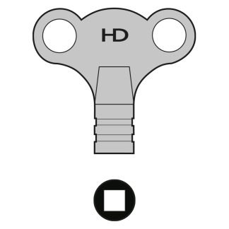 L359 - 498H RADIATOR KEY BRASS