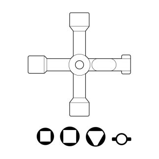 L414 - 598H 4 WAY SERVICES CABINET KEY