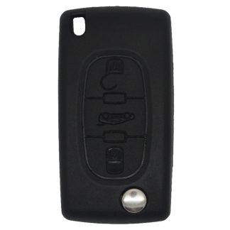 RKS025 - PEUGEOT CITROEN 3 BUTTON FLIP AND HU83 BLADE