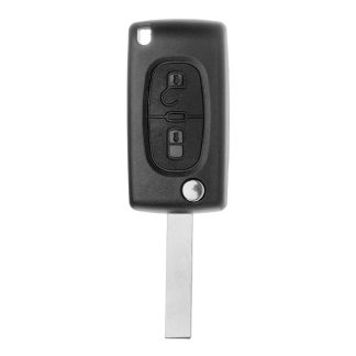 RKS028 - PEUGEOT CITROEN 2 BUTTON FLIP AND HU83 BLADE