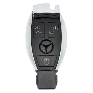 RKS052 - MERCEDES SMART KEY BGA CHROME 3 BUTTON WITH BATTERY TERMINALS