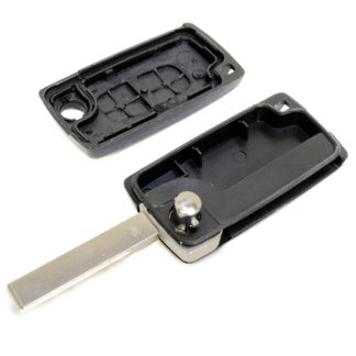 RKS182 - 2 BUTTON PEUGEOT/CITROEN HU83 FLIP REMOTE CASE DELPHI TYPE WITHOUT INTERNALS