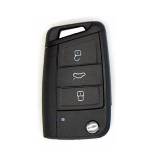 RKS186 - SEAT/SKODA/VW 3 MQB STYLE FLIP BUTTON REMOTE CASE WITH HU66 BLADE