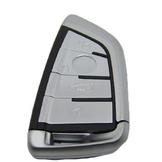RKS198 - BMW 4 BUTTON SMART REMOTE CASE NEW XS STYLE INCLUDES HU100R EMERGENCY KEY BLADE - PLUS COMPATIBLE CASE FOR KEYDIY KD176/FGB58