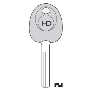 UP021 - HY21TK UNIVERSAL POD KEY FOR GLASS & CARBON CHIP TO SUIT HYUNDAI