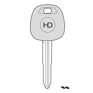 UP040 - TR41TK UNIVERSAL POD KEY FOR GLASS & CARBON CHIP TO SUIT TOYOTA