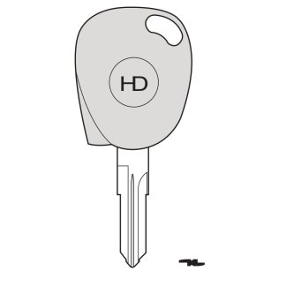 UP049 - VE20TK UNIVERSAL POD KEY FOR GLASS & CARBON CHIP TO SUIT DACIA