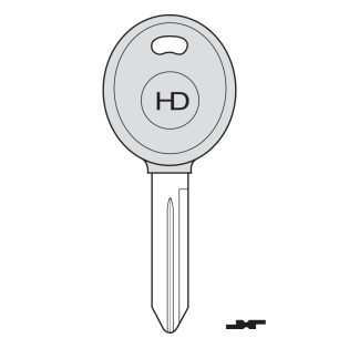 UP051 - Y159TK-GREY UNIVERSAL POD KEY FOR GLASS & CARBON CHIP TO SUIT JEEP