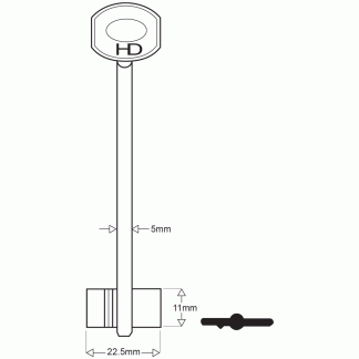 XDB010 - SILCA JW70 JUWEL DOUBLE BIT