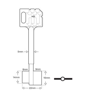 XDB033 - 88827 MD90 MAUER DUDLEY 90MM DOUBLE BIT