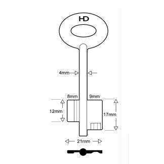 XDB046 - APS1 DOUBLE BIT ALPHA SAFE BLK