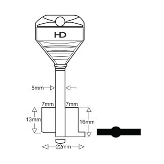 XDB051 - LF65PN 65MM DBLE BIT PIN SAFE