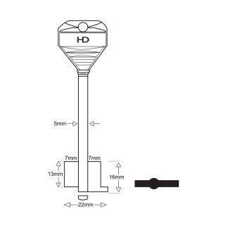 XDB052 - LF90PN 90MM DBLE BIT PIN SAFE
