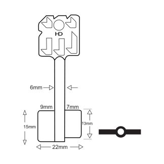 XDB060 - 88845 MAUER 65MM DOUBLE BIT