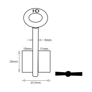 XDB061 - 7626 SILCA DOUBLE BIT BLANK
