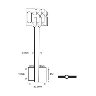 XDB067 - 88828 MAUER 90MM DOUFBLE BIT