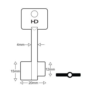 XDB076 - SK053 STUV SAFE DOUBLE BITTED BLANKS