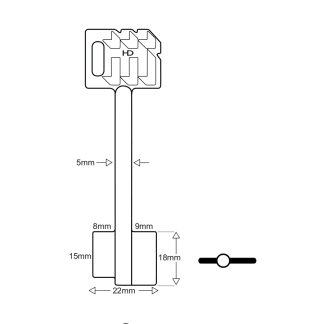 XDB086 - MAU2 MAUER 90mm DOUBLE BITTED BLANK