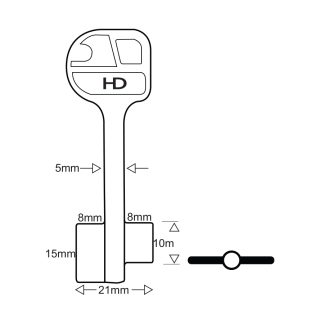 XDB090 - CAW1 - CAWI / WITTKOPP - 65mm SAFE BLANK