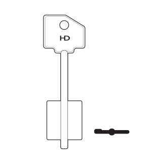 XDB125 - 2CR21 CR DBL BITTED SAFE BLANK