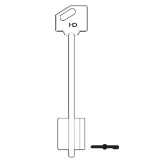 XDB126 - 2CR19 CR DBL BITTED SAFE BLANK