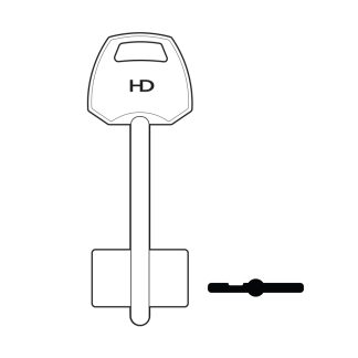 XDB129 - 1ECU2 EZCURRA DOUBLE BIT SAFE BLANK