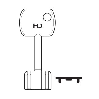 XDB134 - 1IE1 ISEO DOUBLE BIT SAFE BLANK