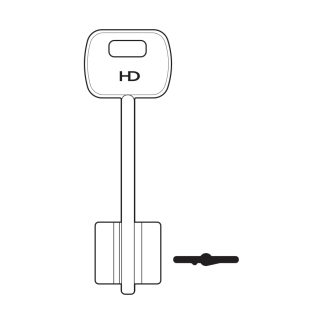 XDB135 - 1IE5 ISEO DOUBLE BIT SAFE BLANK