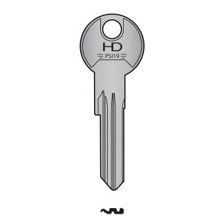 XH1221PS - PSI19 STEEL NP COIN HD S-IE29 KL-ISE29 ISEO F6