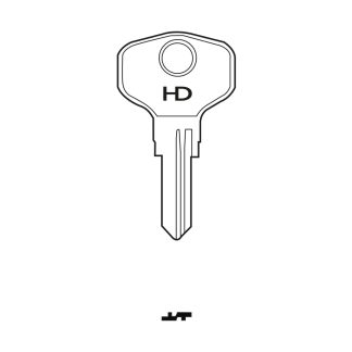 XH818 - JU12 E-JNG3 K-JU3 CYL BLK JU STEEL NP CYLINDER KEY BLANK