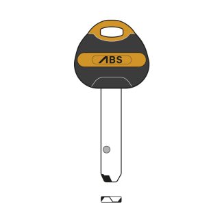 XHV075 - DAABSKB3 AVOCET ABS ULTIMATE POS3 KEY BLANK ORANGE