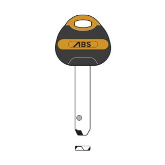 XHV076 - DAABSKB4 AVOCET ABS ULTIMATE POS4 KEY BLANK ORANGE