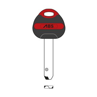 XHV081 - DAABSKBRD4 AVOCET ABS ULTIMATE POS4 KEY BLANK RED