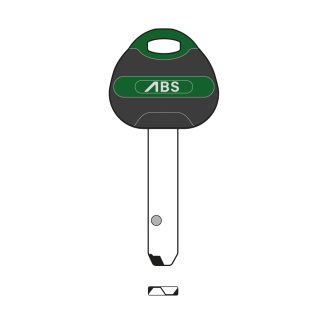XHV091 - DAABSKBRG3 AVOCET ABS ULTIMATE POS3 KEY BLANK GREEN