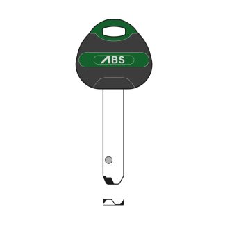 XHV092 - DAABSKBRG4 AVOCET ABS ULTIMATE POS4 KEY BLANK GREEN